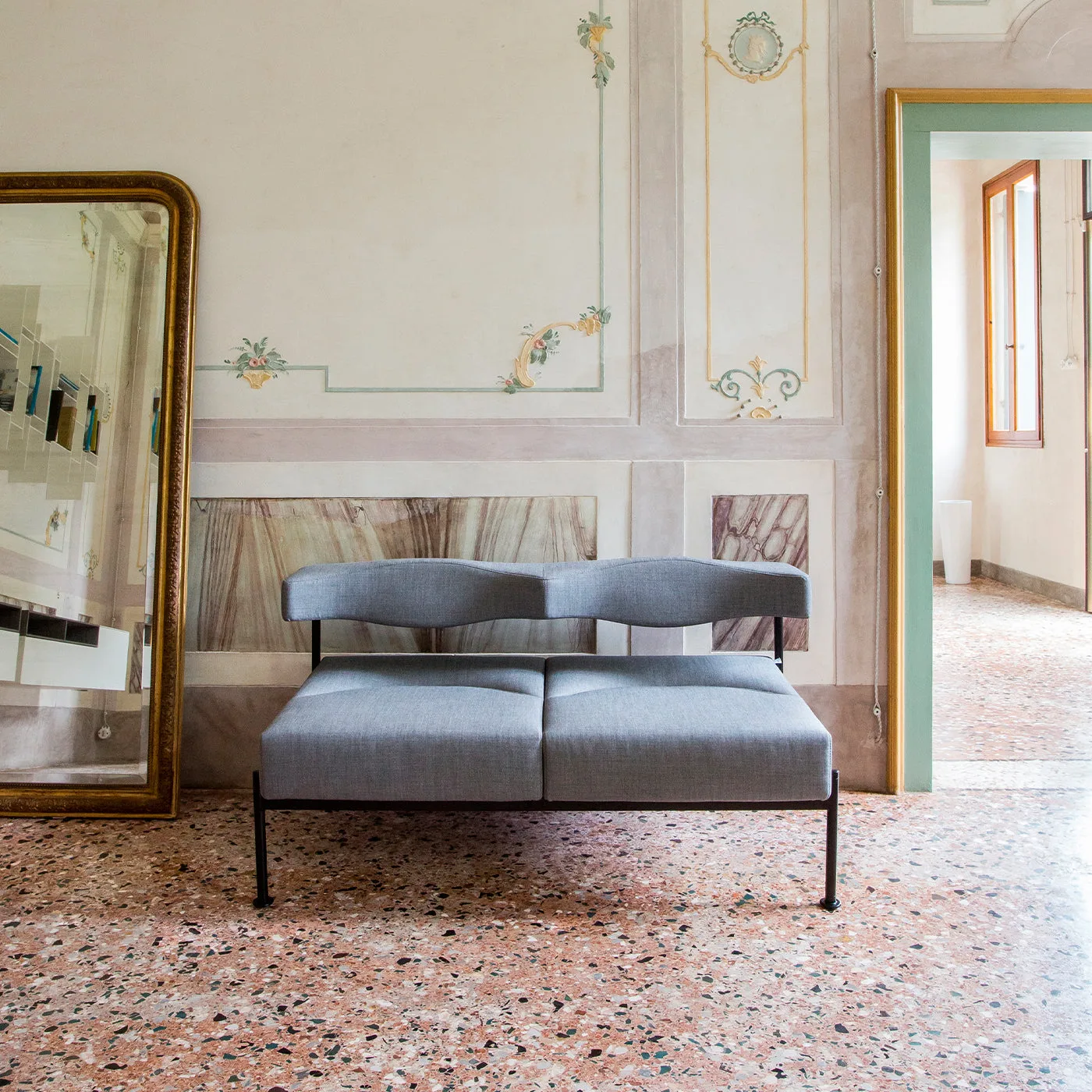 Momo Grey Two Seater Dining Bench