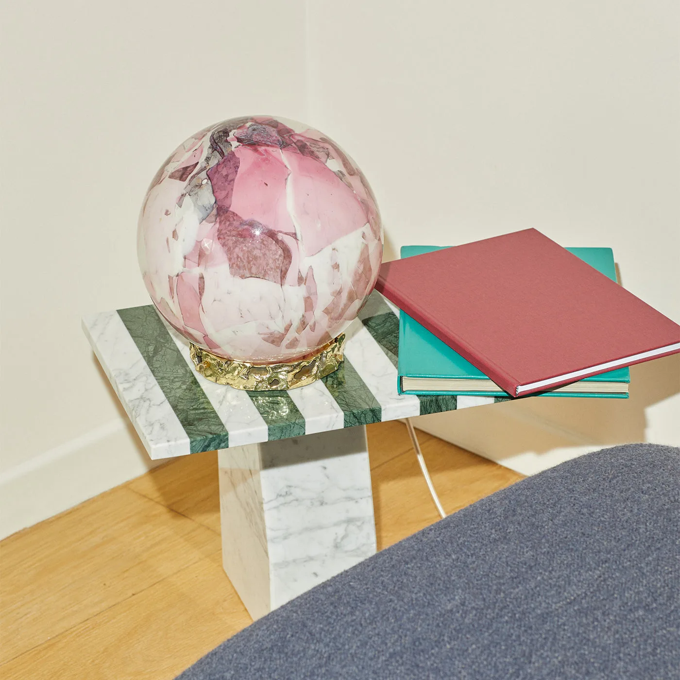 Murano Glass Pink Crown Lamp