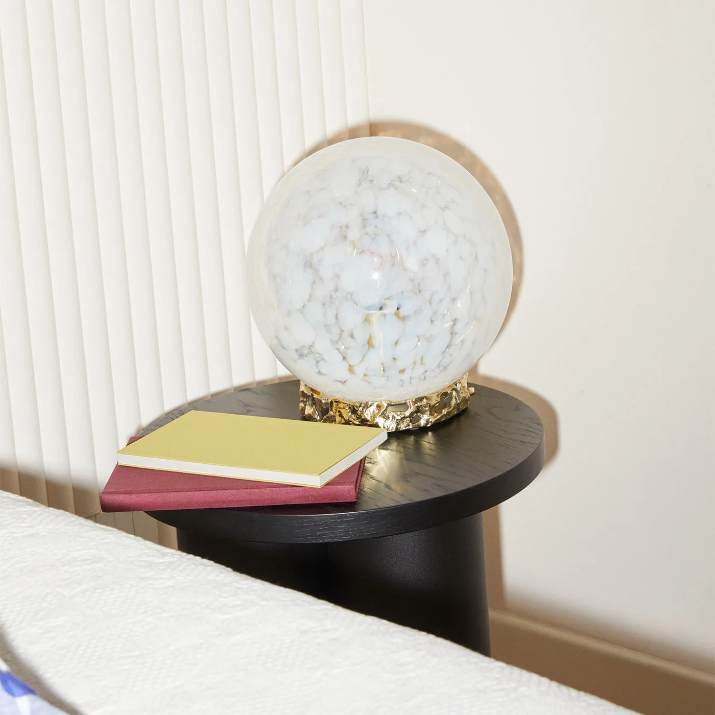 Murano Glass White Opaline Crown Lamp