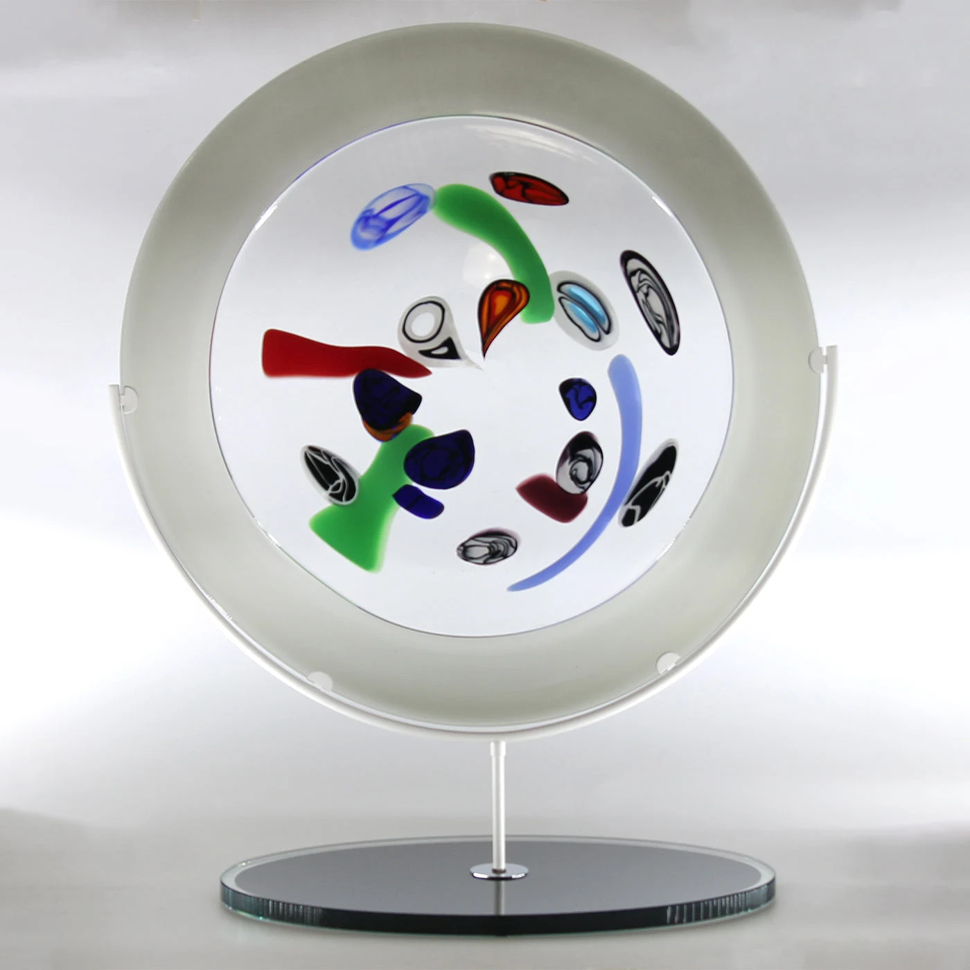 Murrine Decorative Plate With Pedestal