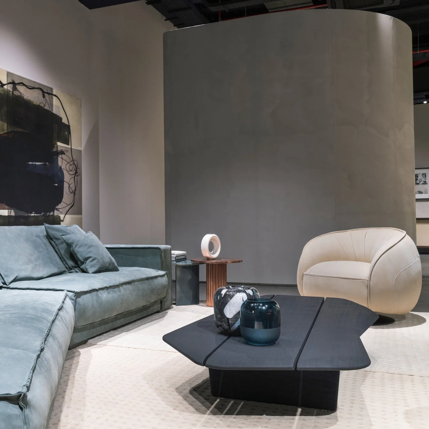 Nairobi Matte Sand-Blasted Black Ash Coffee Table