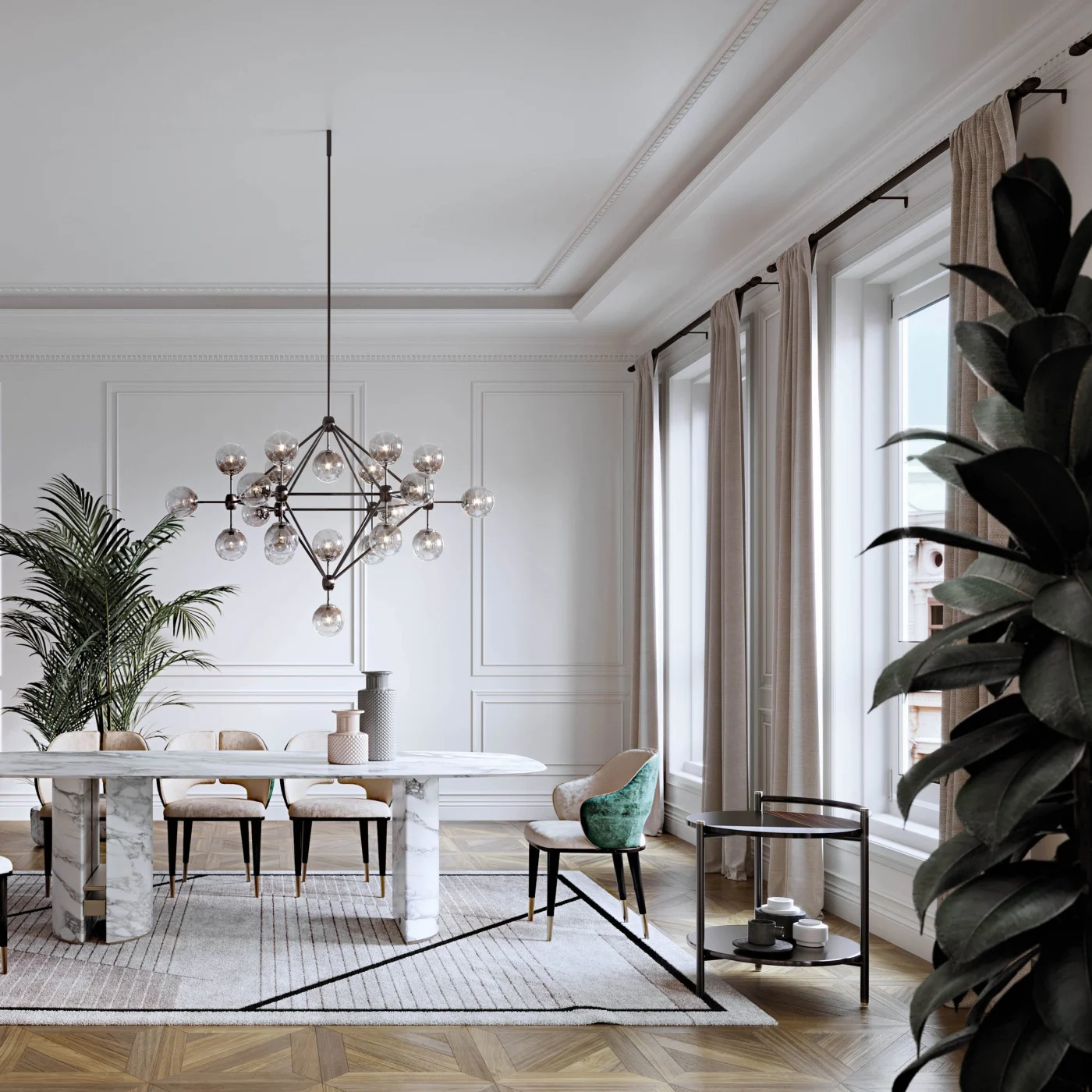 Oliver Marble Coffee Table For Living Room