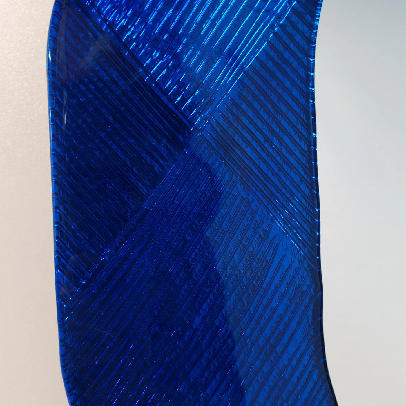 Onda Cobalto Murano Glass Wall Mirror