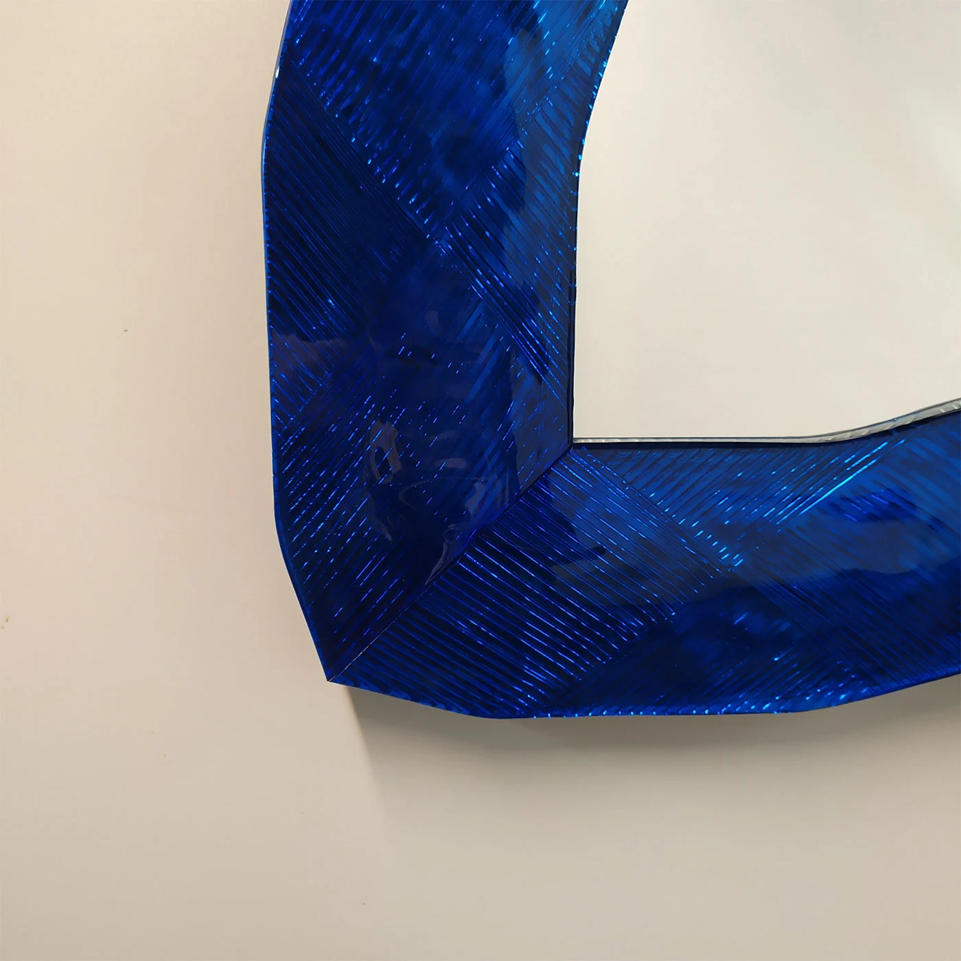 Onda Cobalto Murano Glass Wall Mirror