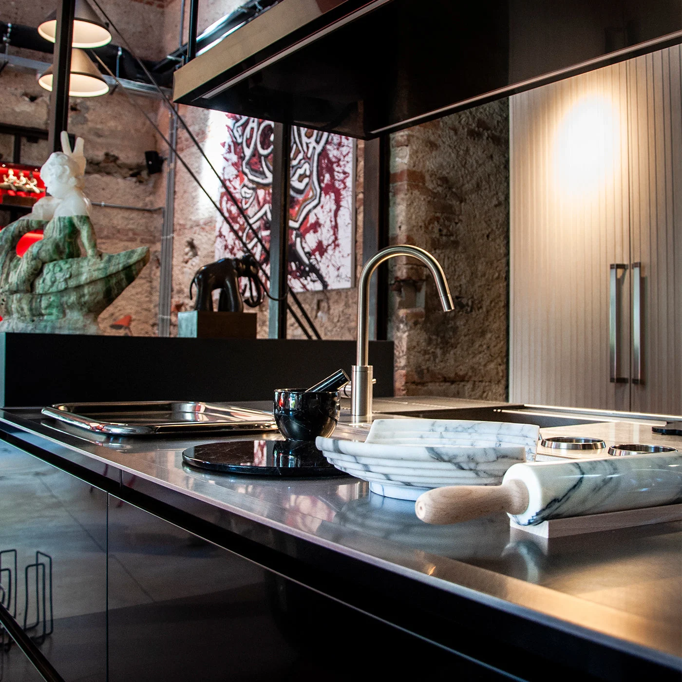 Onda Large Arabescato Marble Tray