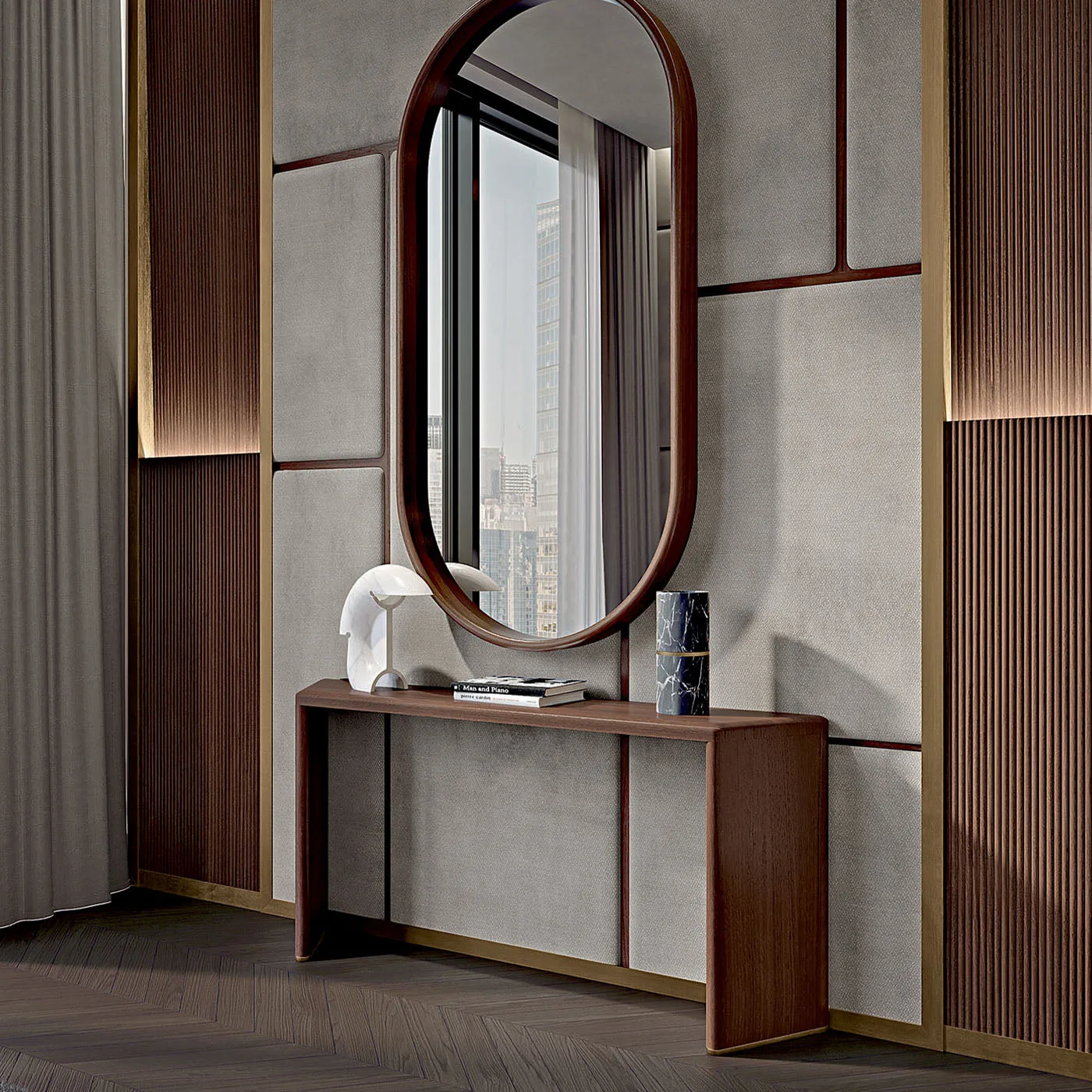 Opale American Walnut Console Table