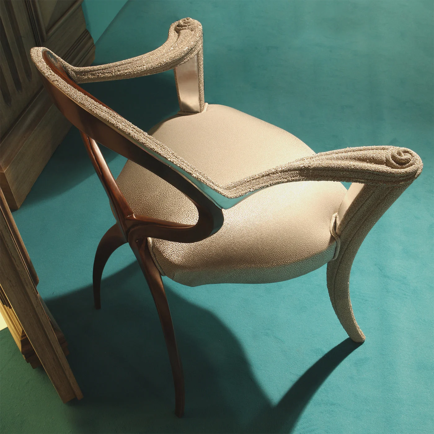 Opus White Caviar Chair By Carlo Rampazzi