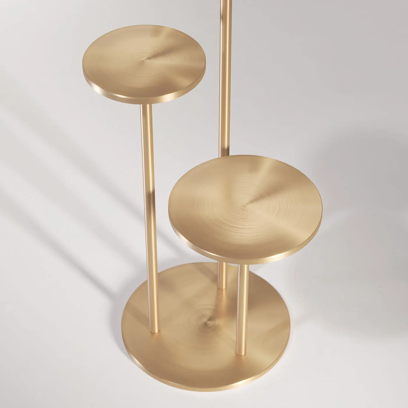 Orion Satin Brass Metal Side Table