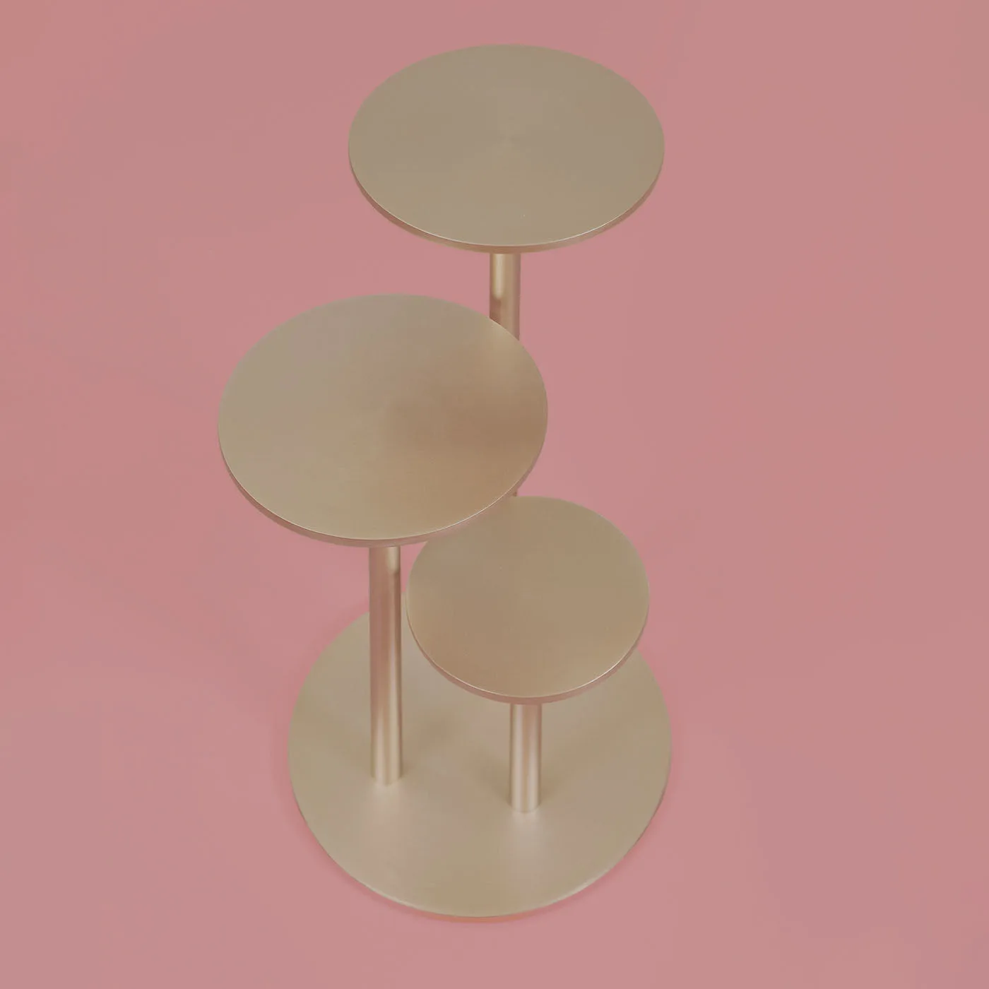Orion Satin Brass Metal Side Table