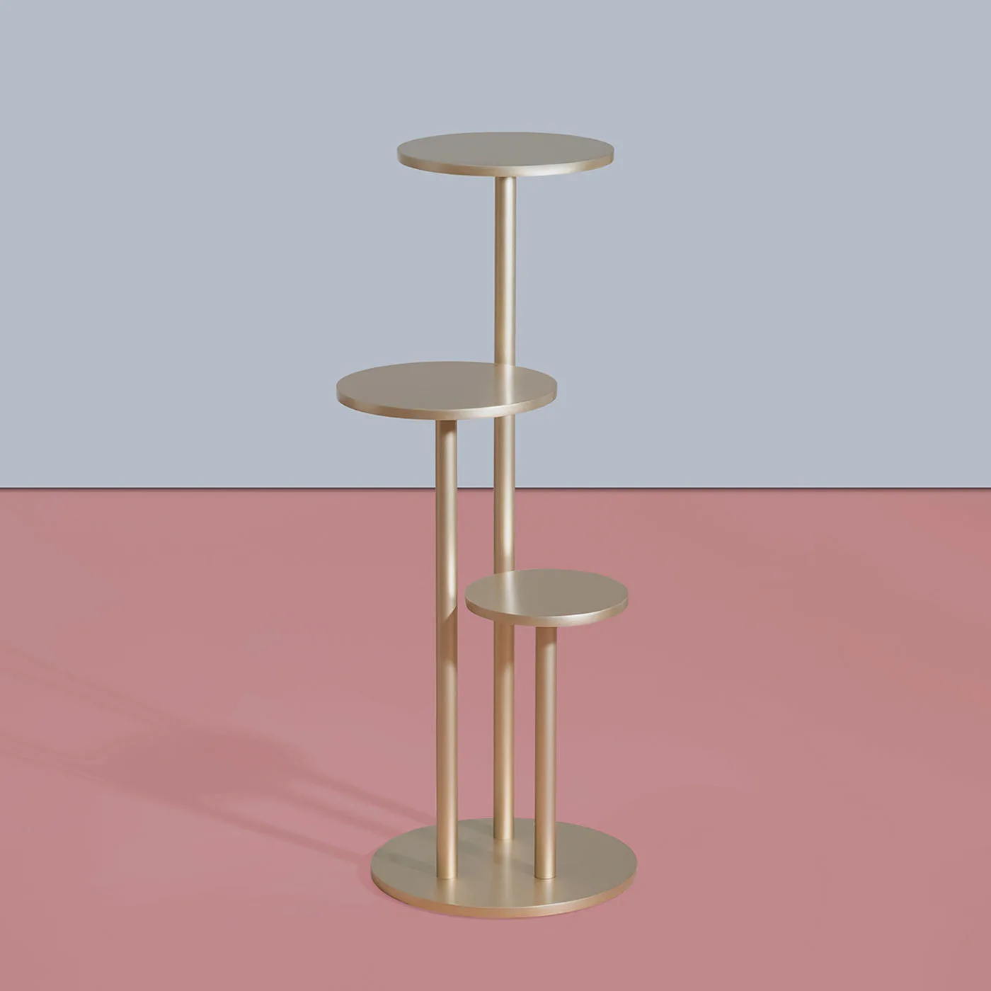 Orion Satin Brass Metal Side Table