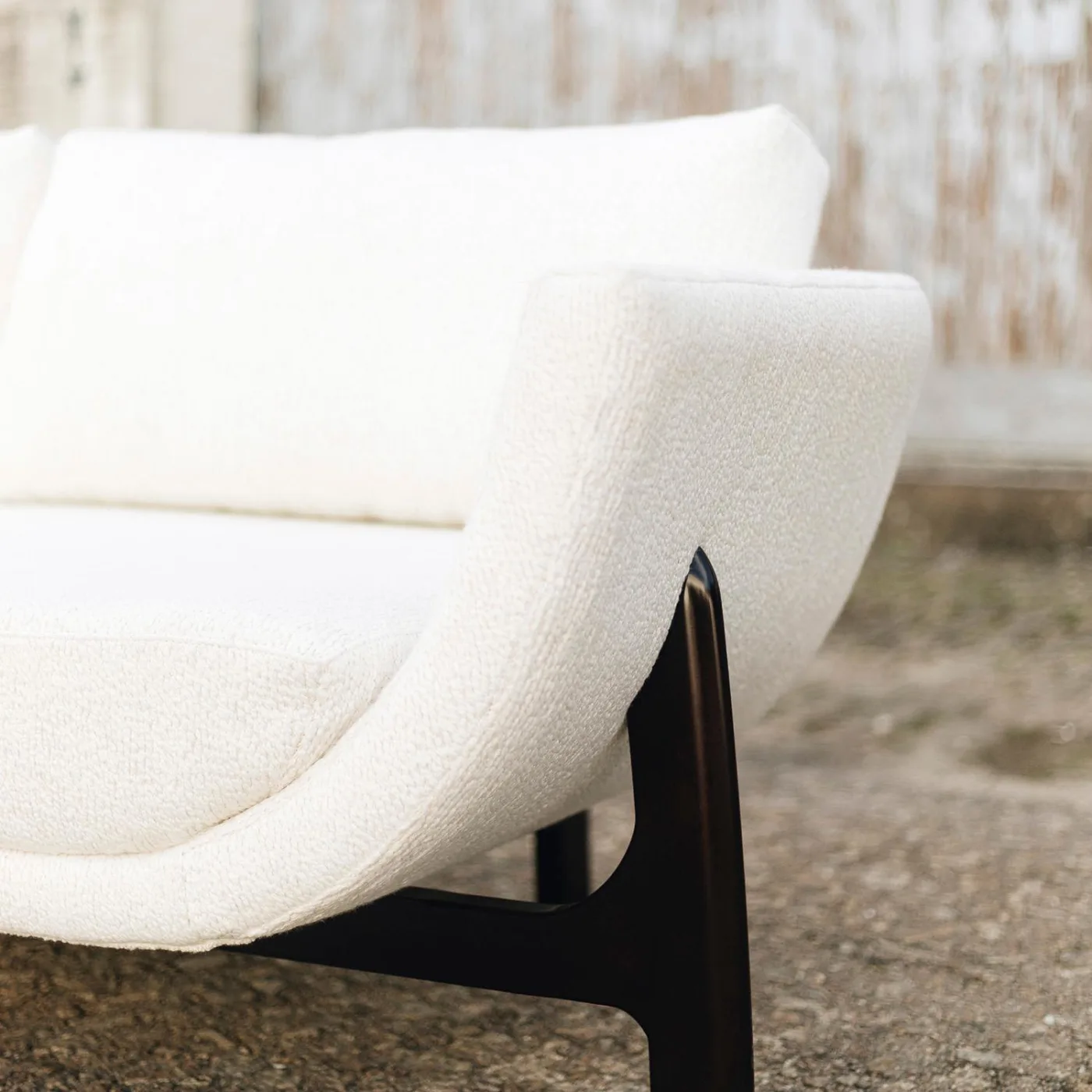 Oscar Wood Curved Sofa