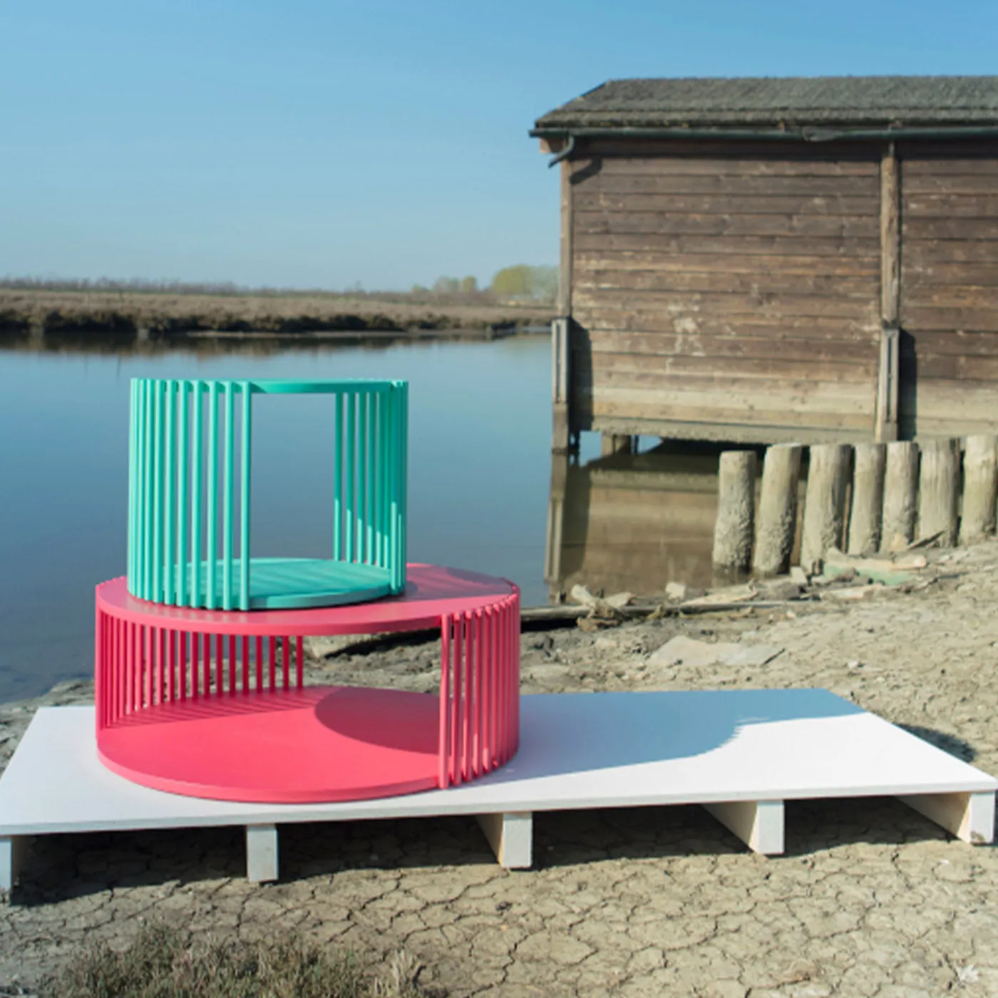 Palafitte Low Green Coffee Table