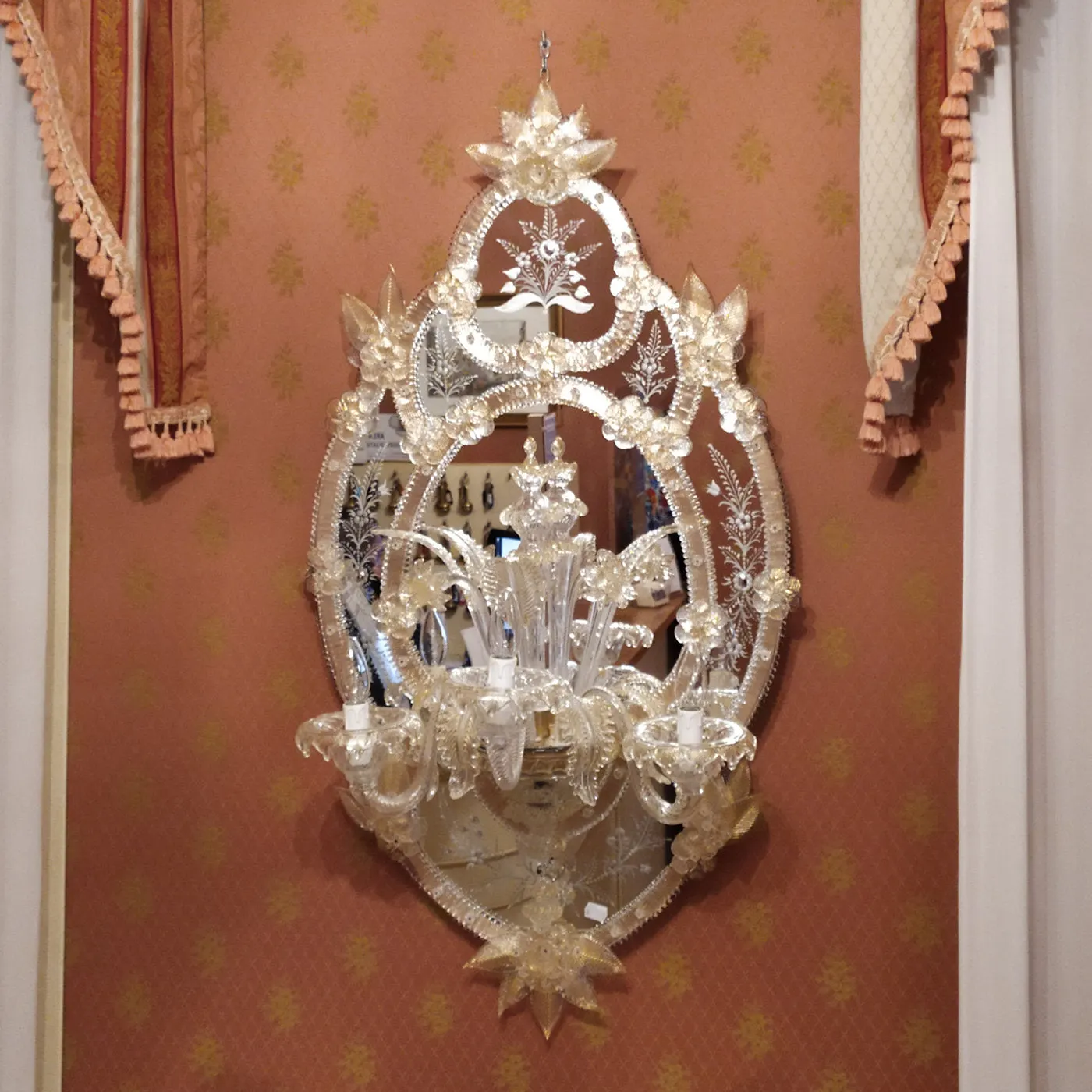 Palladio 3-Light Murano Glass Wall Lamp