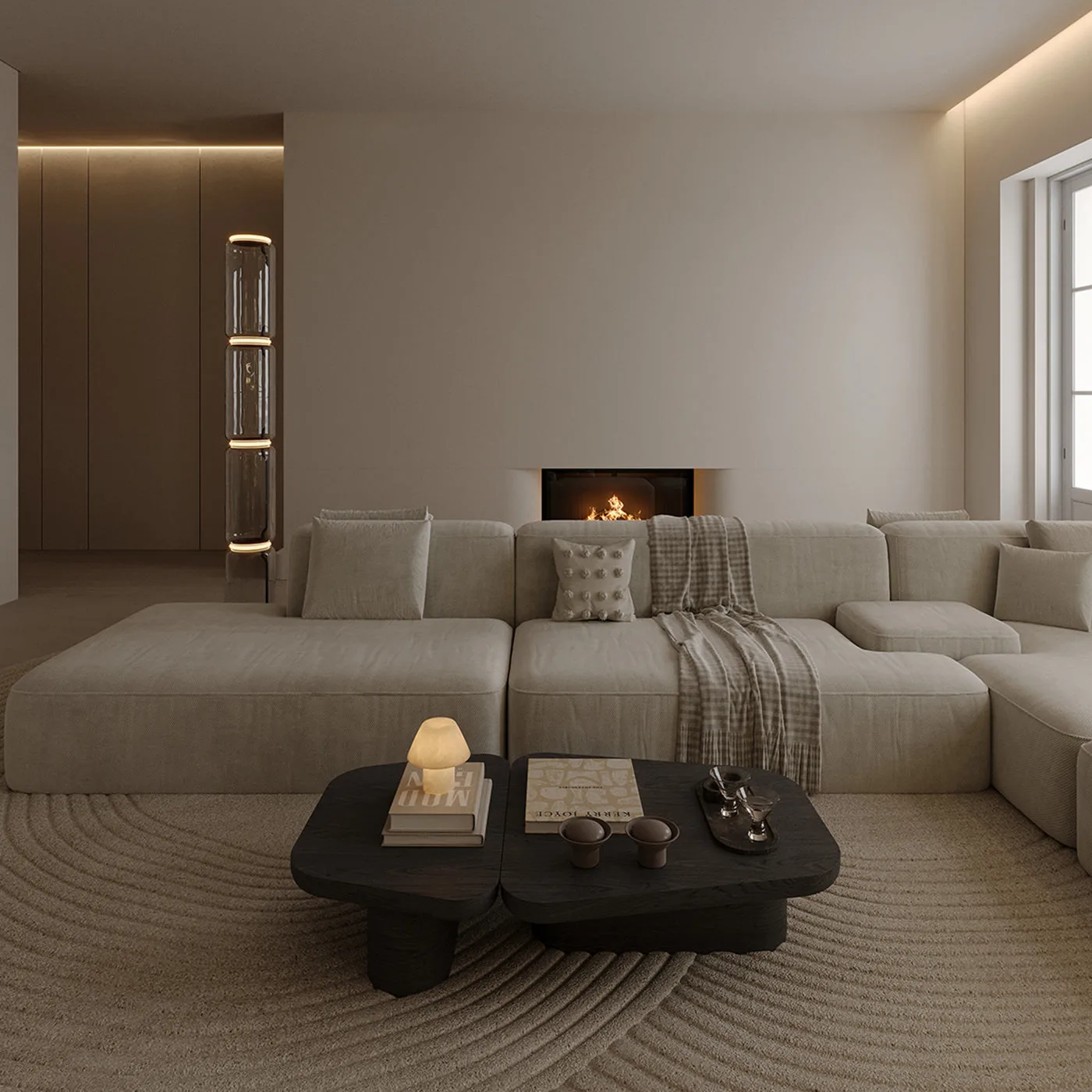 Pangea Dark Stained Walnut Coffee Table