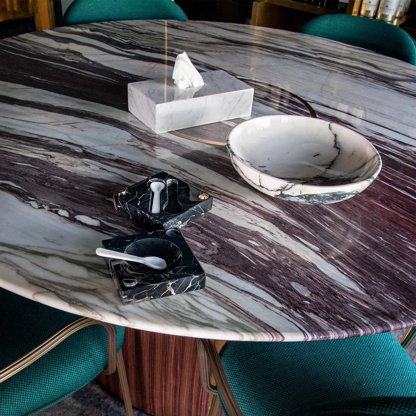 Handmade Paonazzo Marble Fruit Bowl