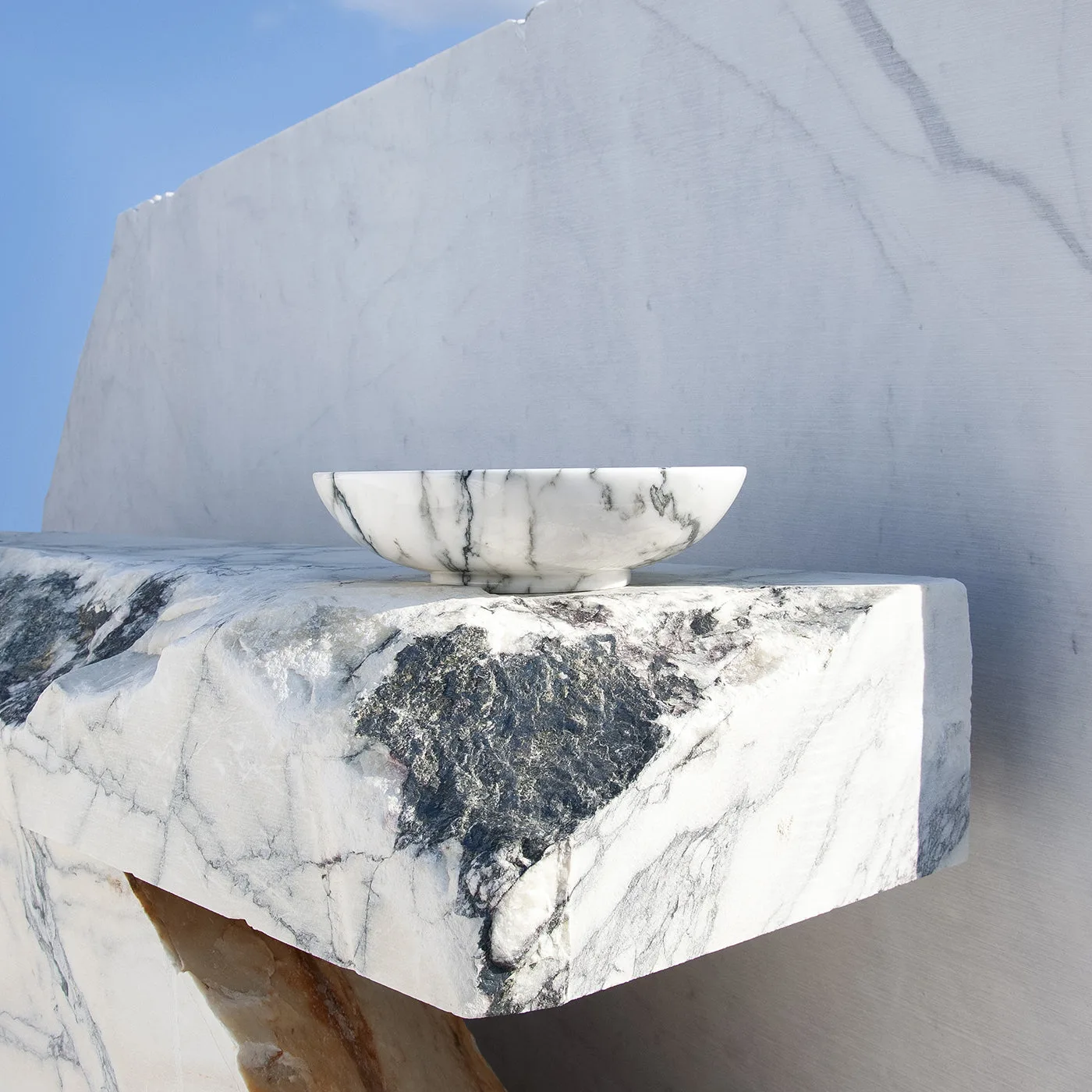 Handmade Paonazzo Marble Fruit Bowl