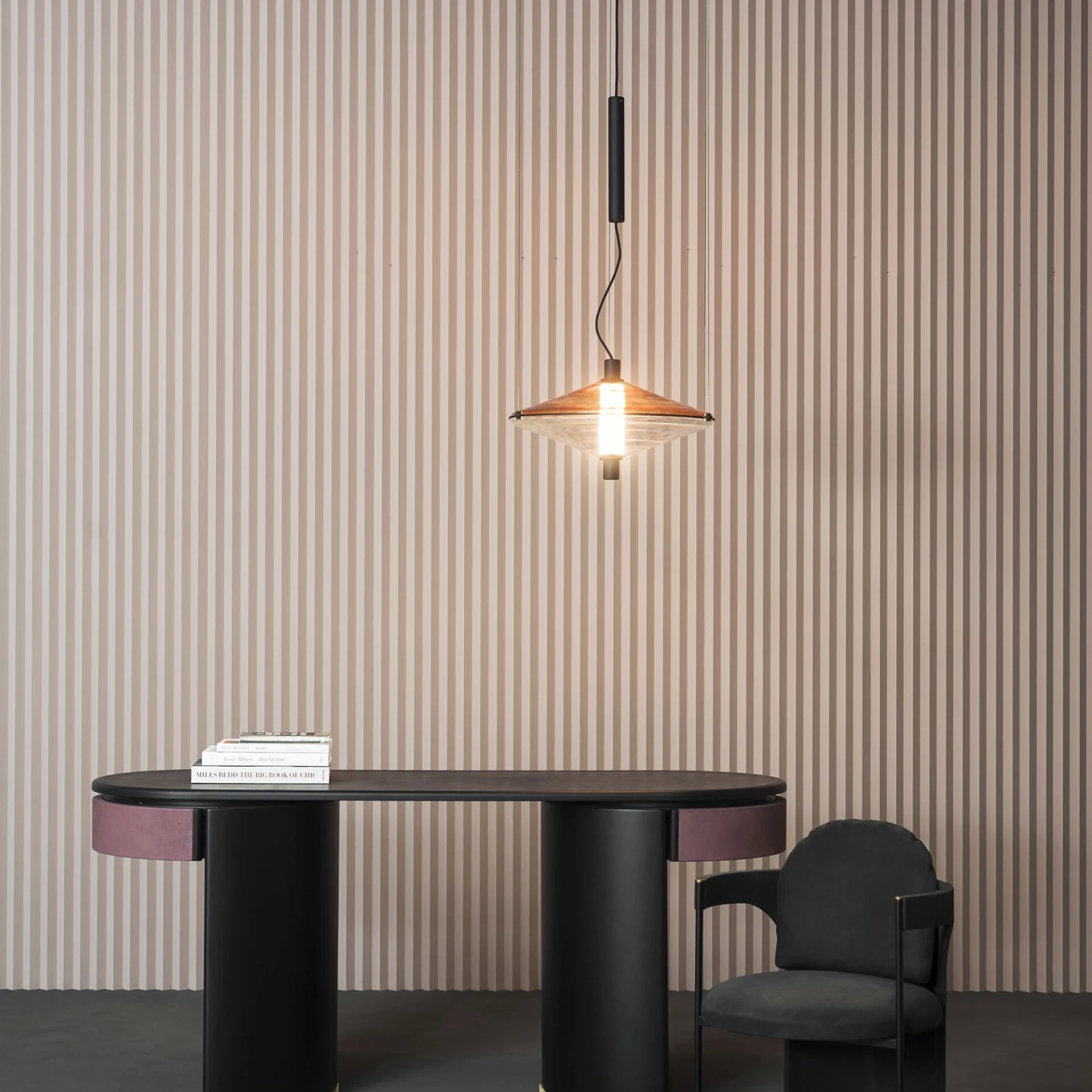 Parsec Matte Black Secretary Desk By Pietro Russo