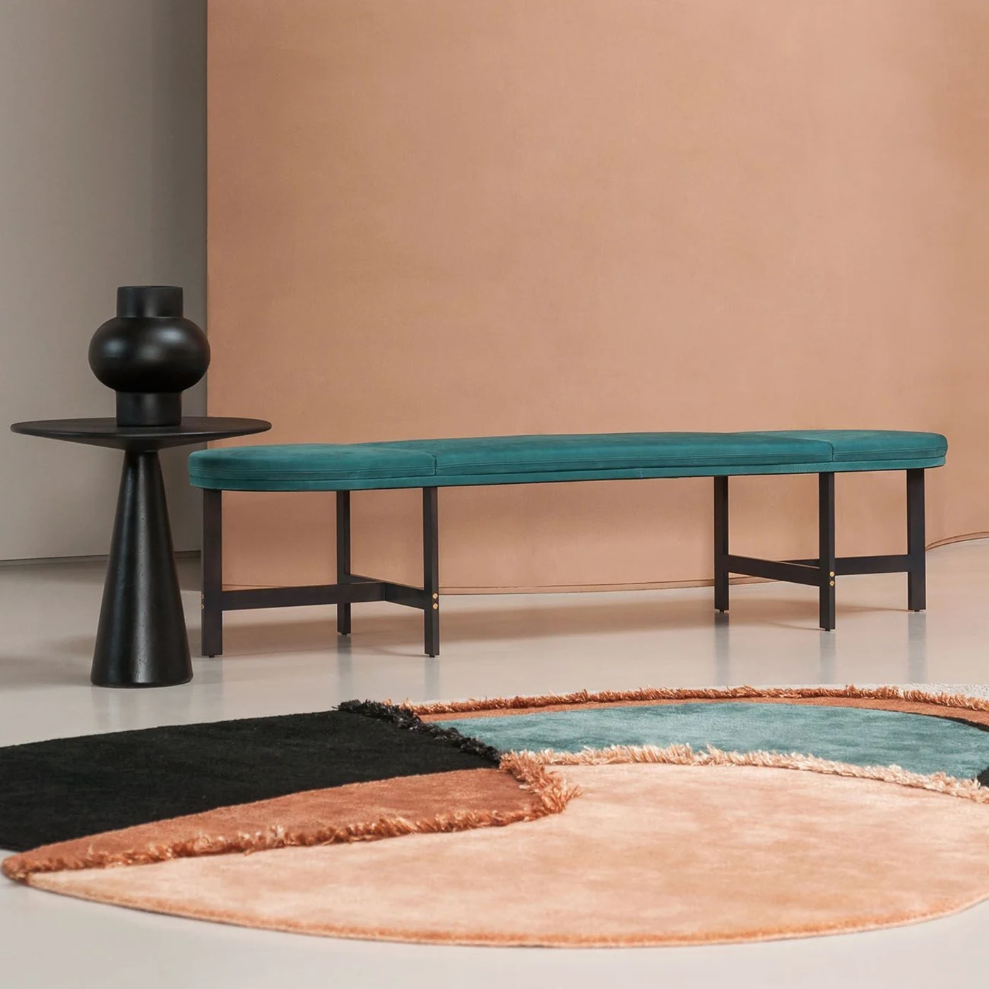 Passepartout Leather Bench By Federico Peri