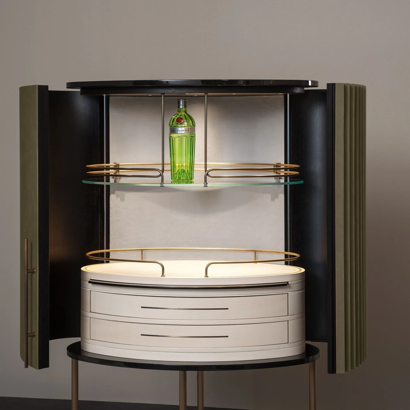Plisse Bar Cabinet By Draga & Aurel