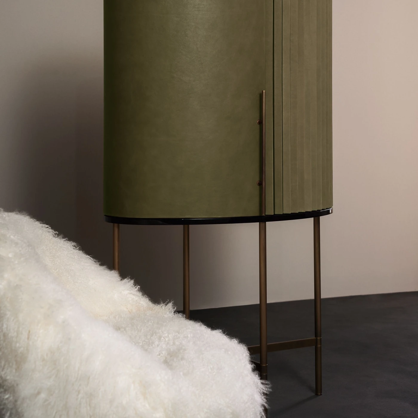 Plisse Bar Cabinet By Draga & Aurel