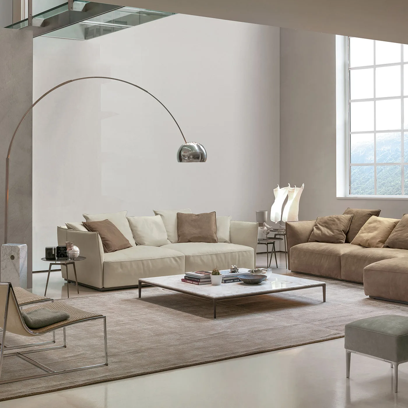 Poggio Square Michelangelo Marble & Aluminium Table