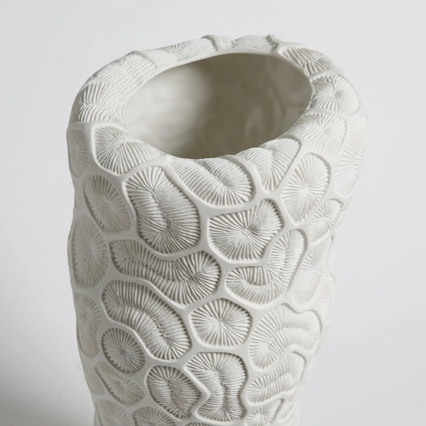 Poseidon White Vase