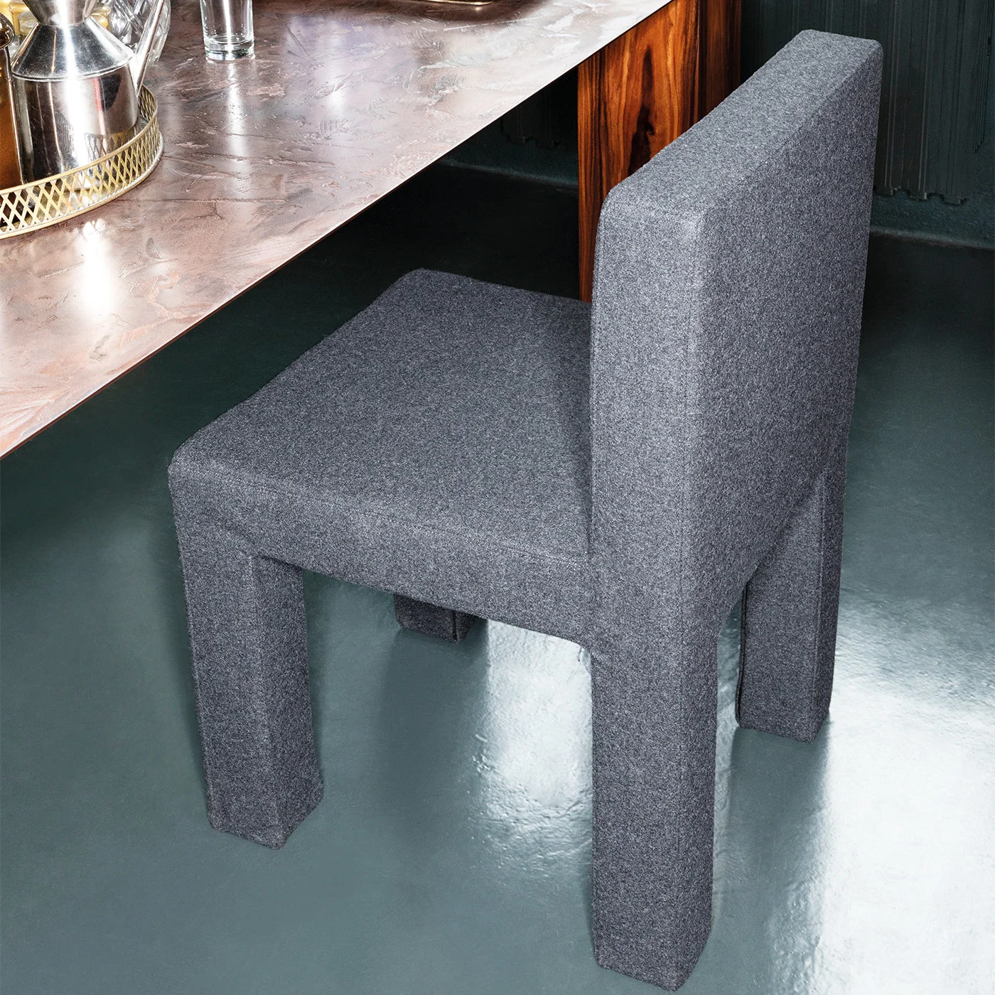 Quadrata Grey Modern Dining Chair
