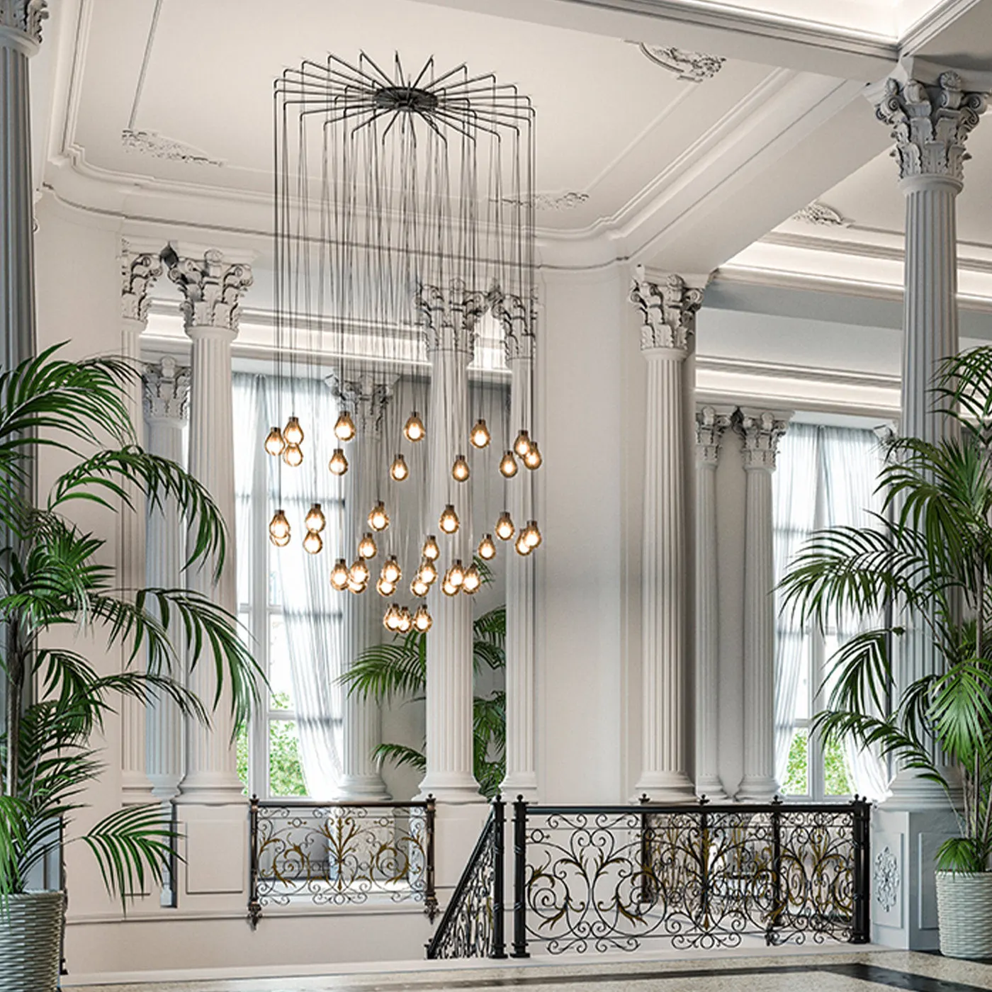 Rain 45 Light Chandelier