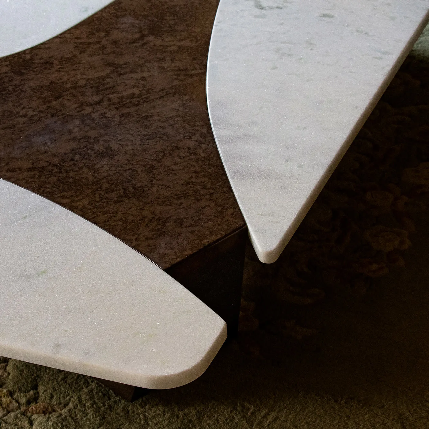 Rasine White Marble Coffee Table