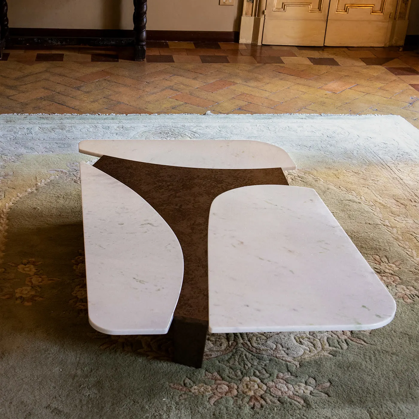 Rasine White Marble Coffee Table