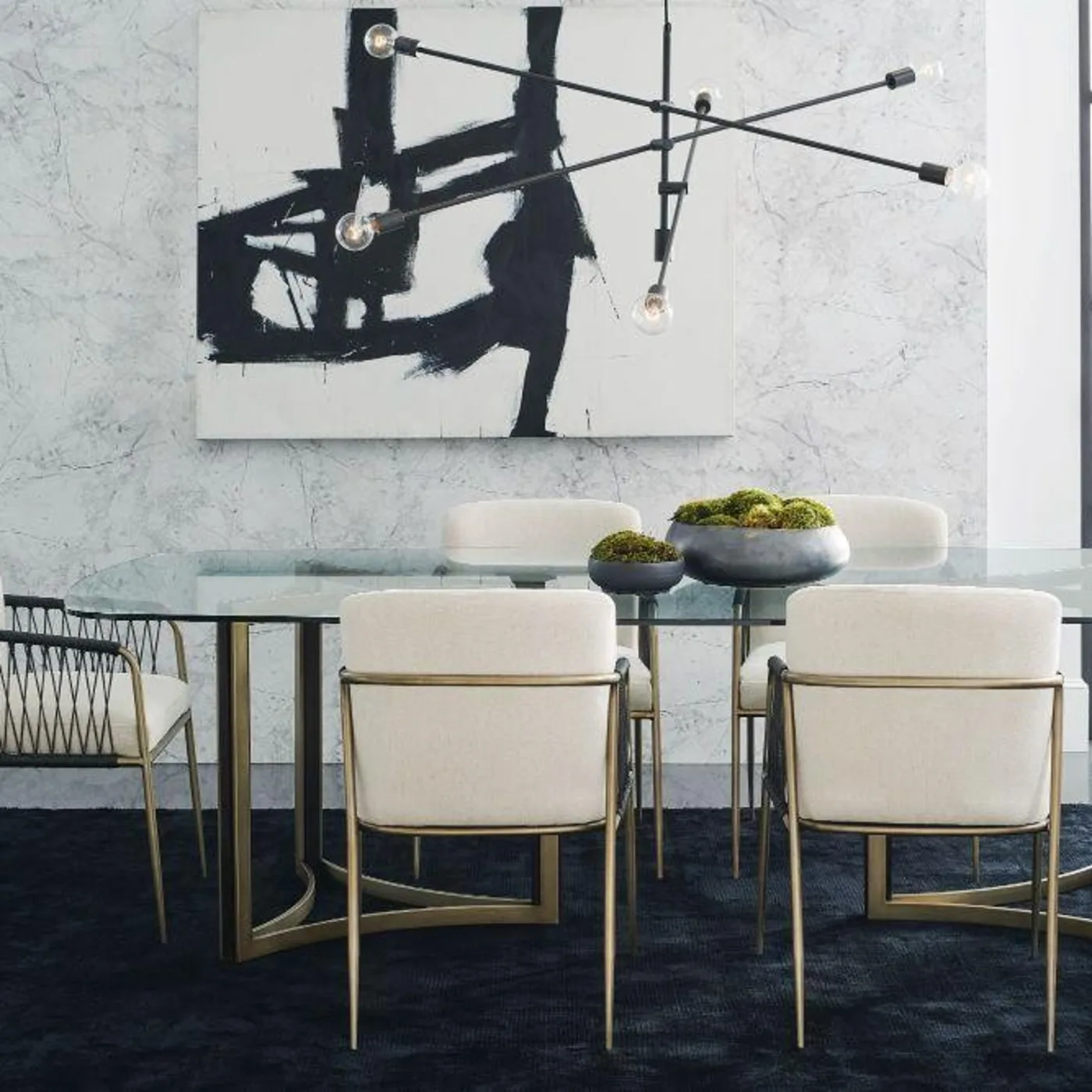 ReMix DBL Ped Glass Top Table