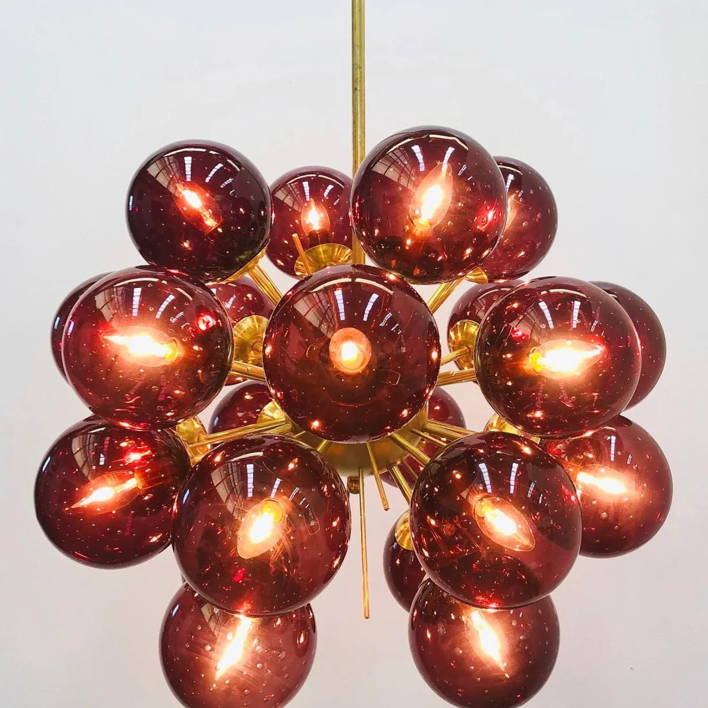 Red Ventiquattro Sputnik Chandelier