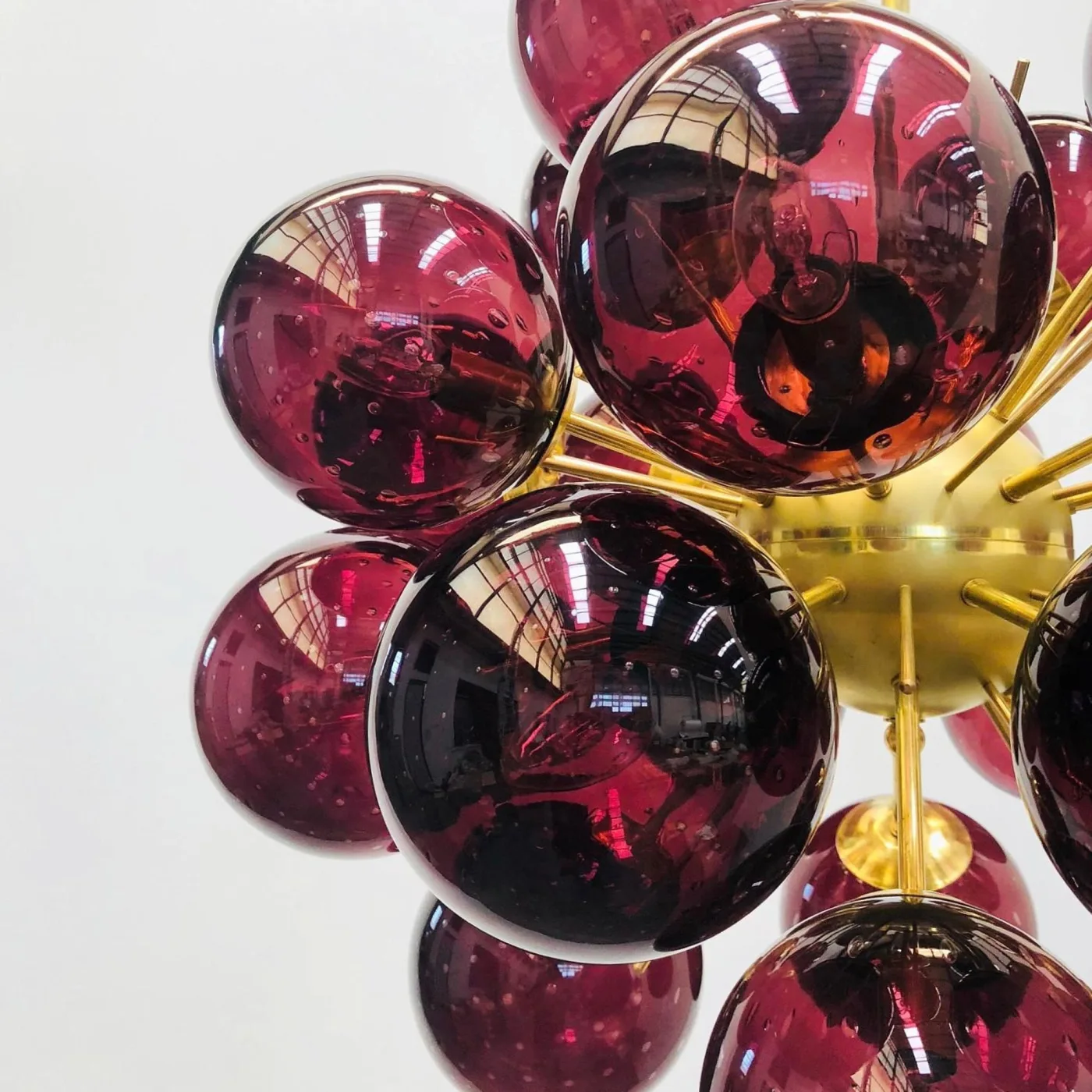 Red Ventiquattro Sputnik Chandelier