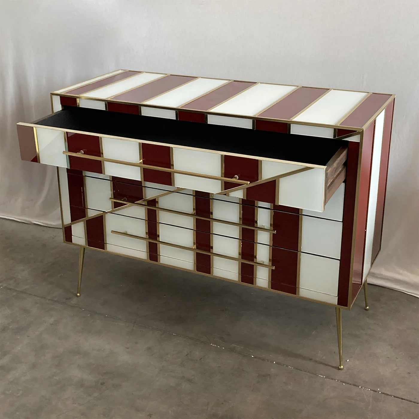 Red and White Dresser
