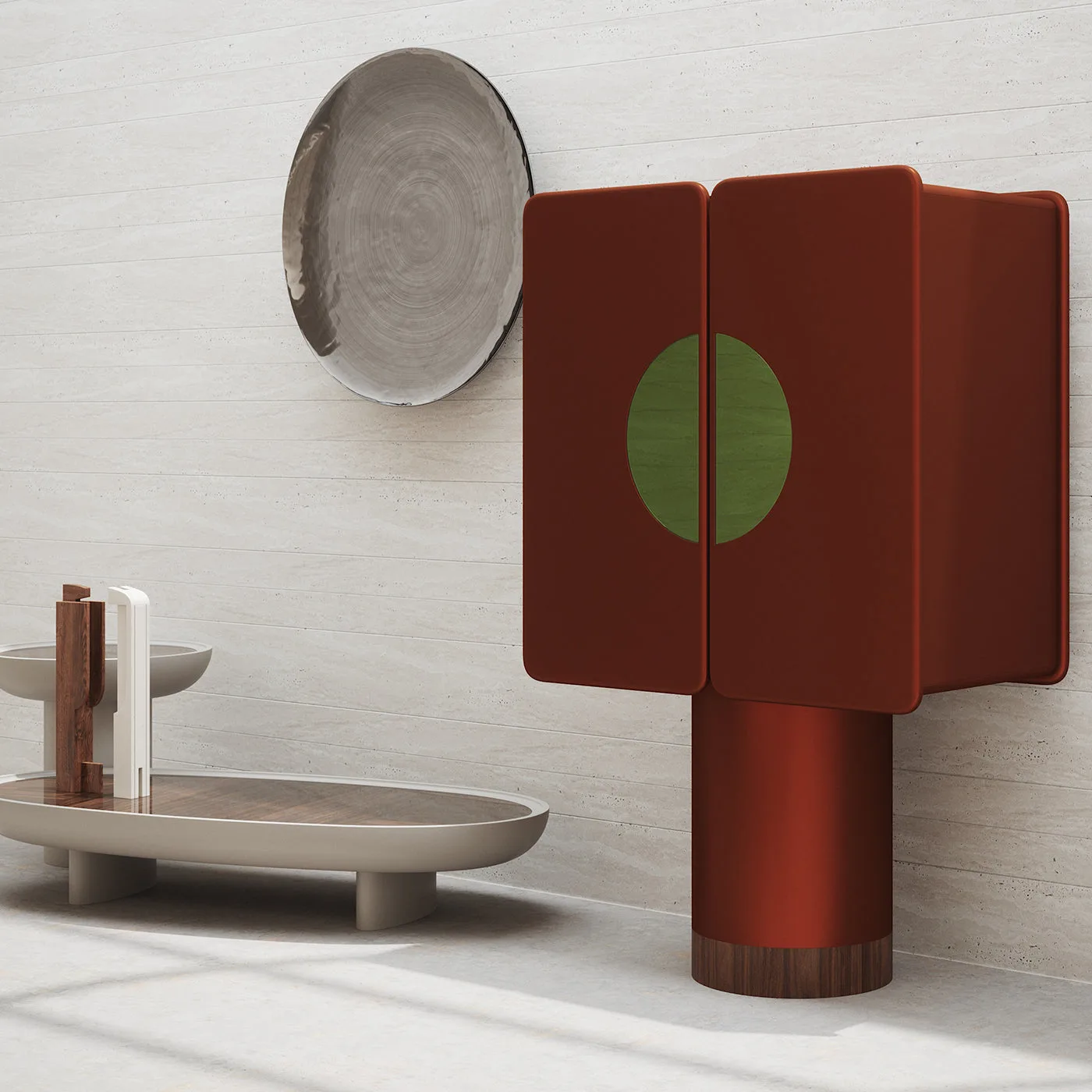 Regis 2 Door Coppery Bar Cabinet