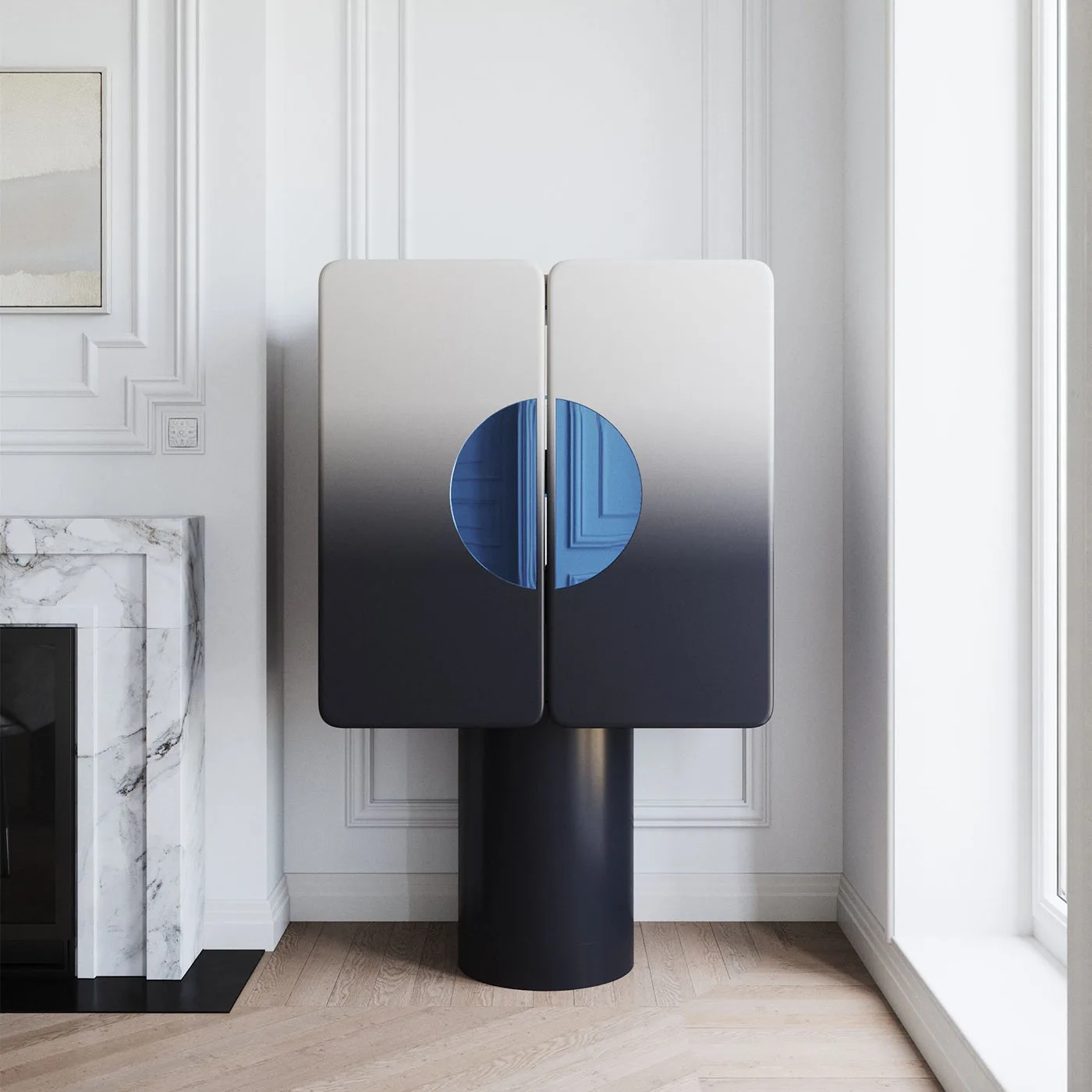 Regis 2 Door Gradient Bar Cabinet