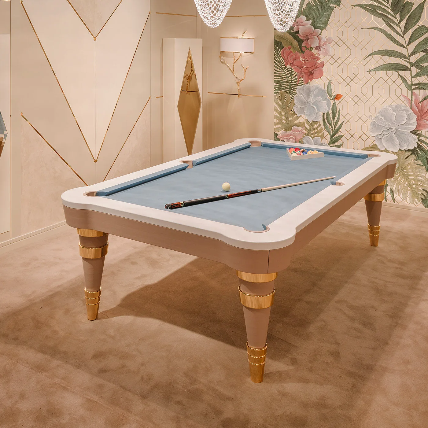 Regis Powder Blue Pool Table By Pino Vismara