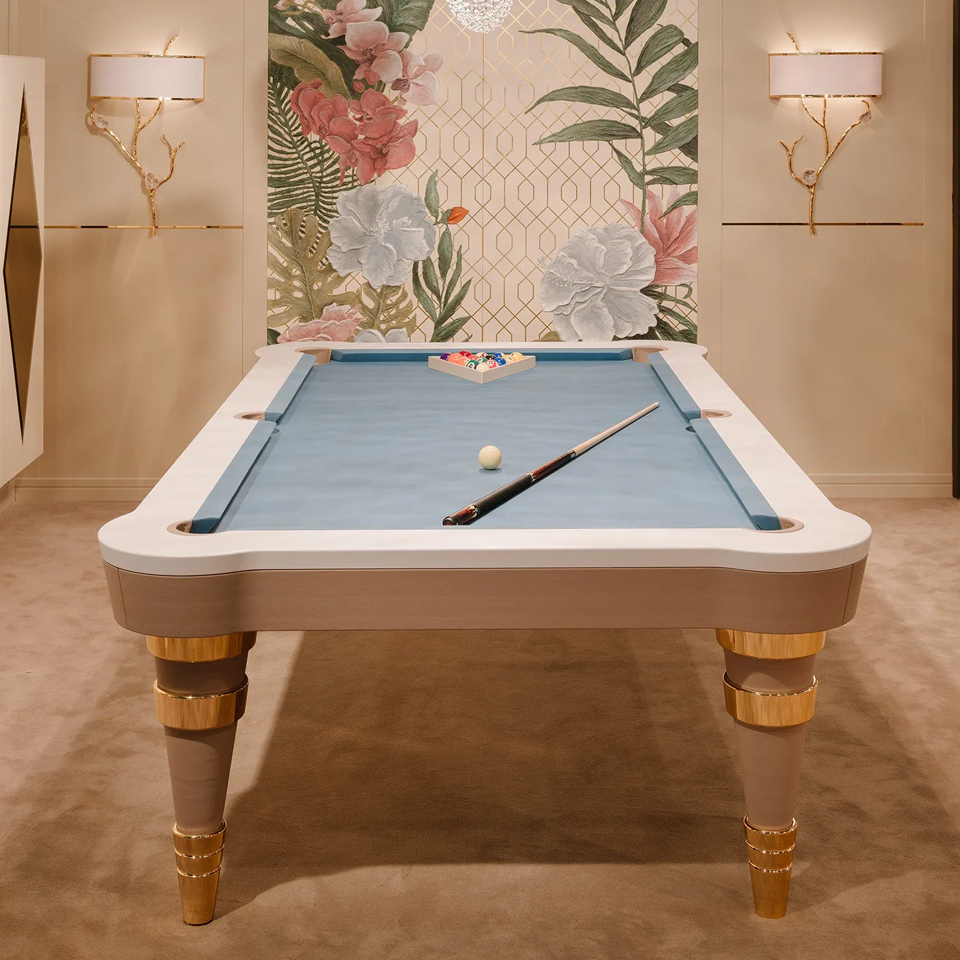 Regis Powder Blue Pool Table By Pino Vismara