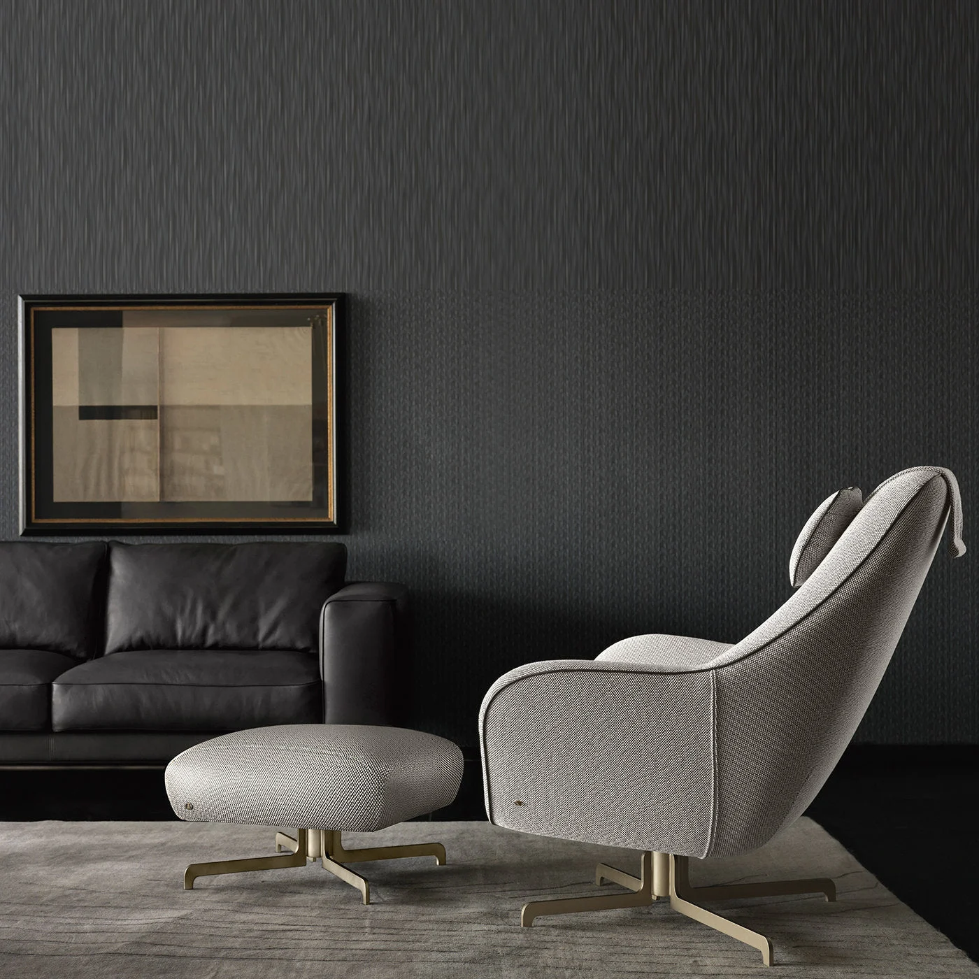 Report Beige Swivel Bergère Chair