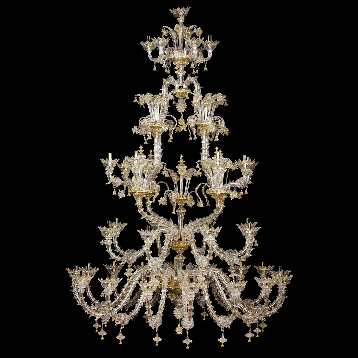Rezzonico-style Gold and Crystal Chandelier 2