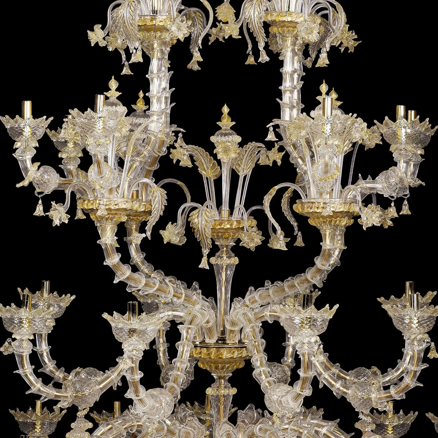 Rezzonico-style Gold and Crystal Chandelier 2