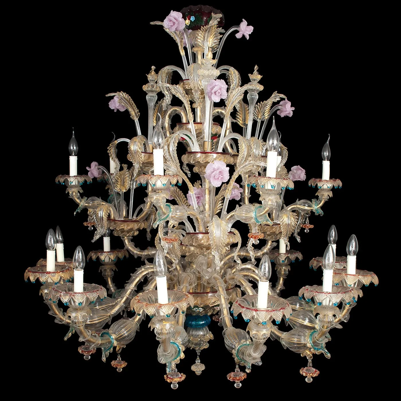 Rezzonico-style Gold and Crystal Chandelier 5