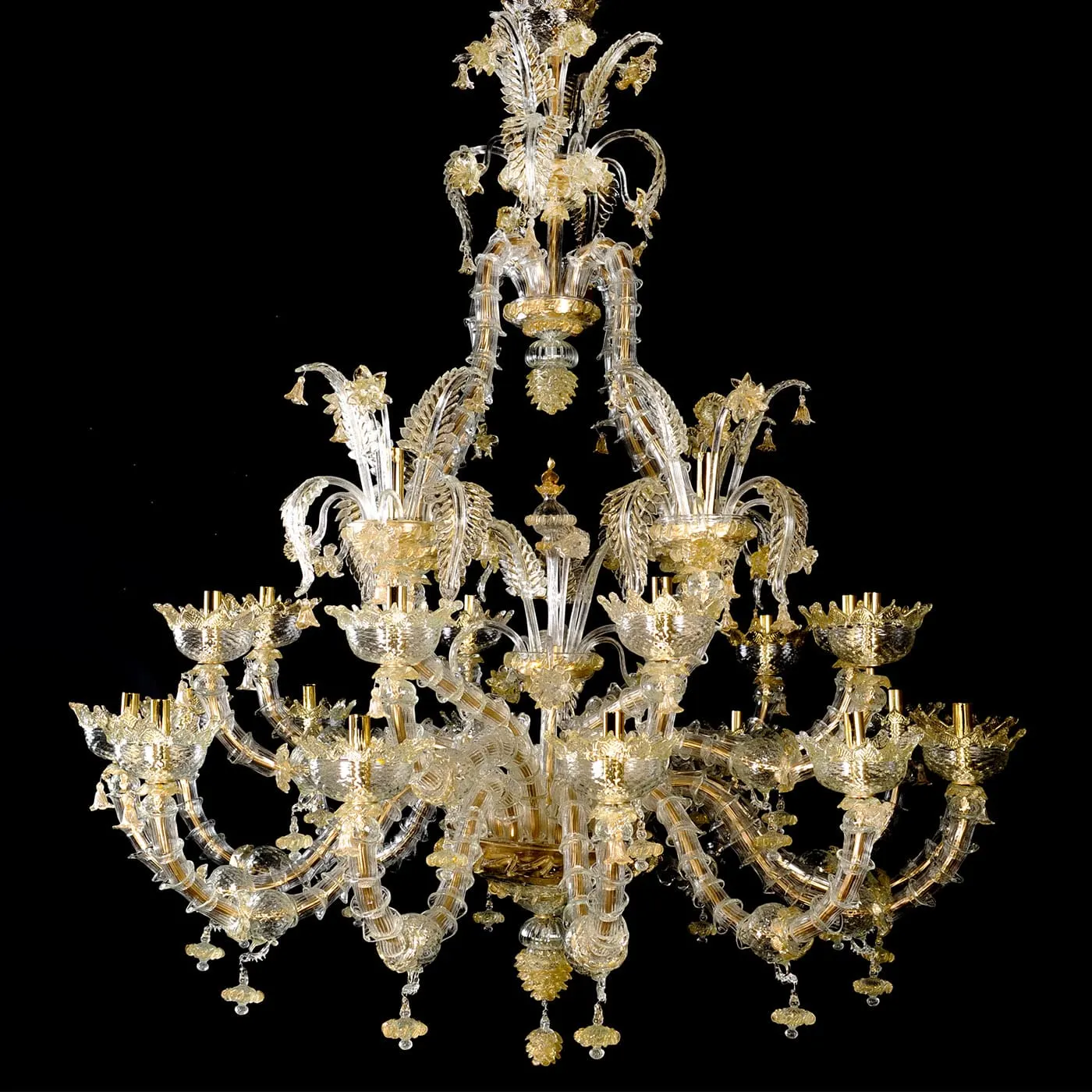 Rezzonico-style Gold and Crystal Chandelier 7