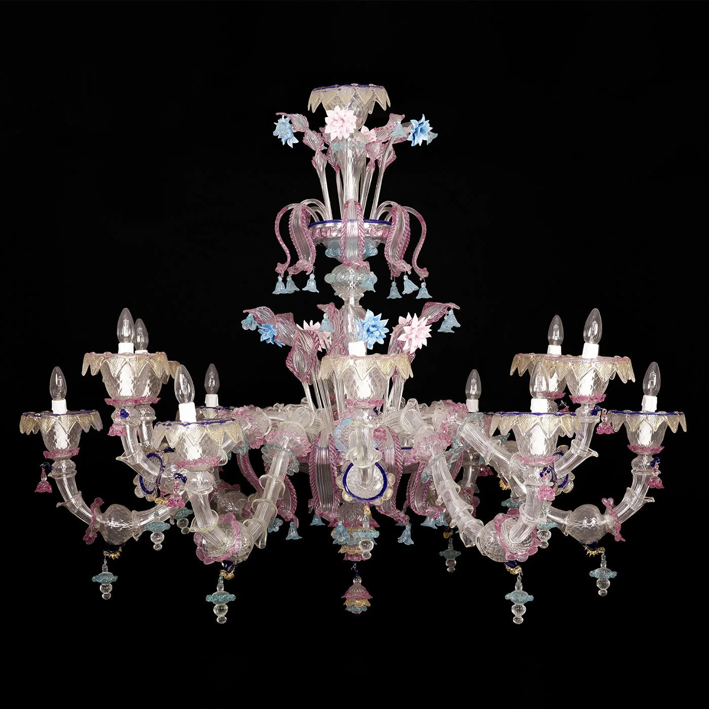 Rezzonico-style Pink Chandelier
