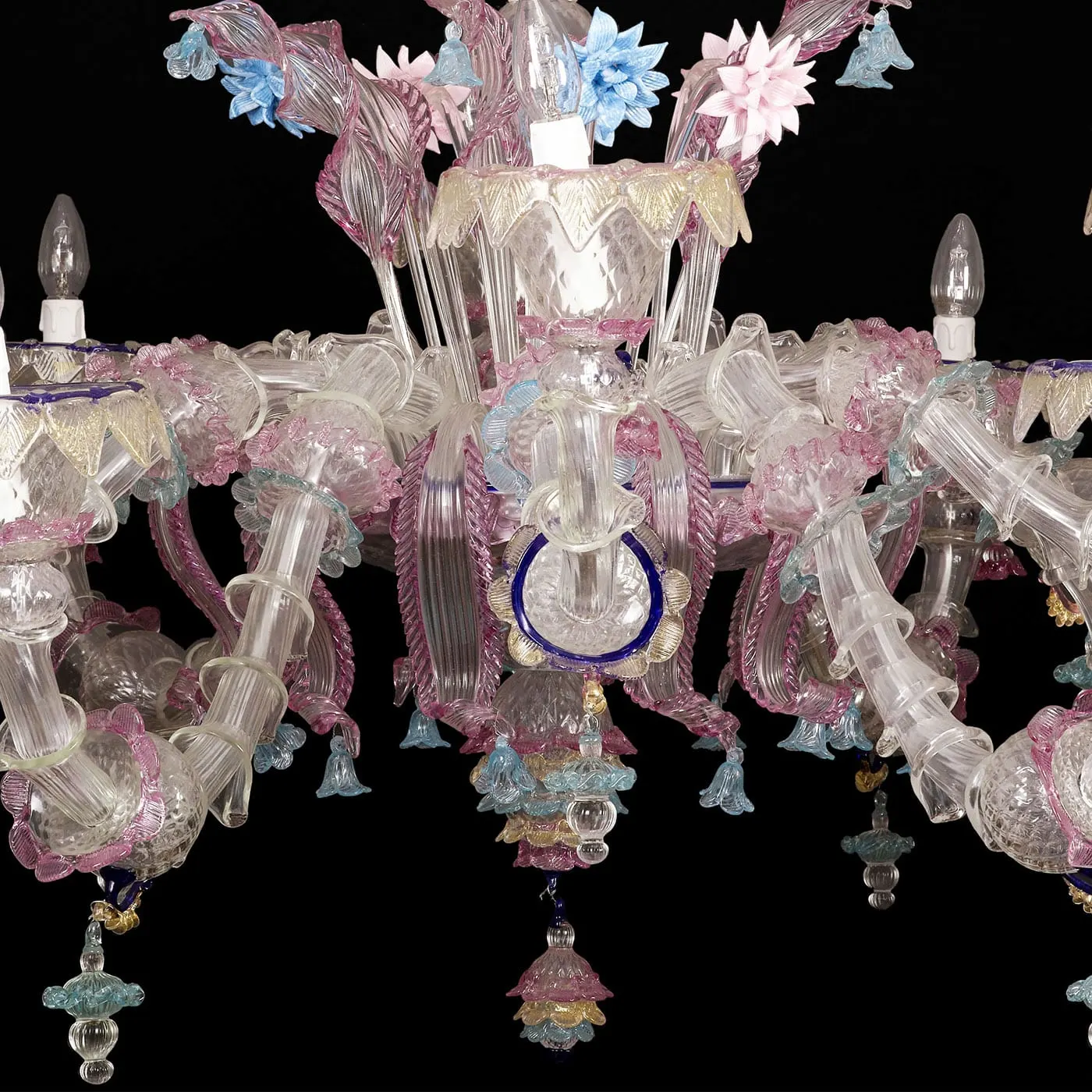 Rezzonico-style Pink Chandelier