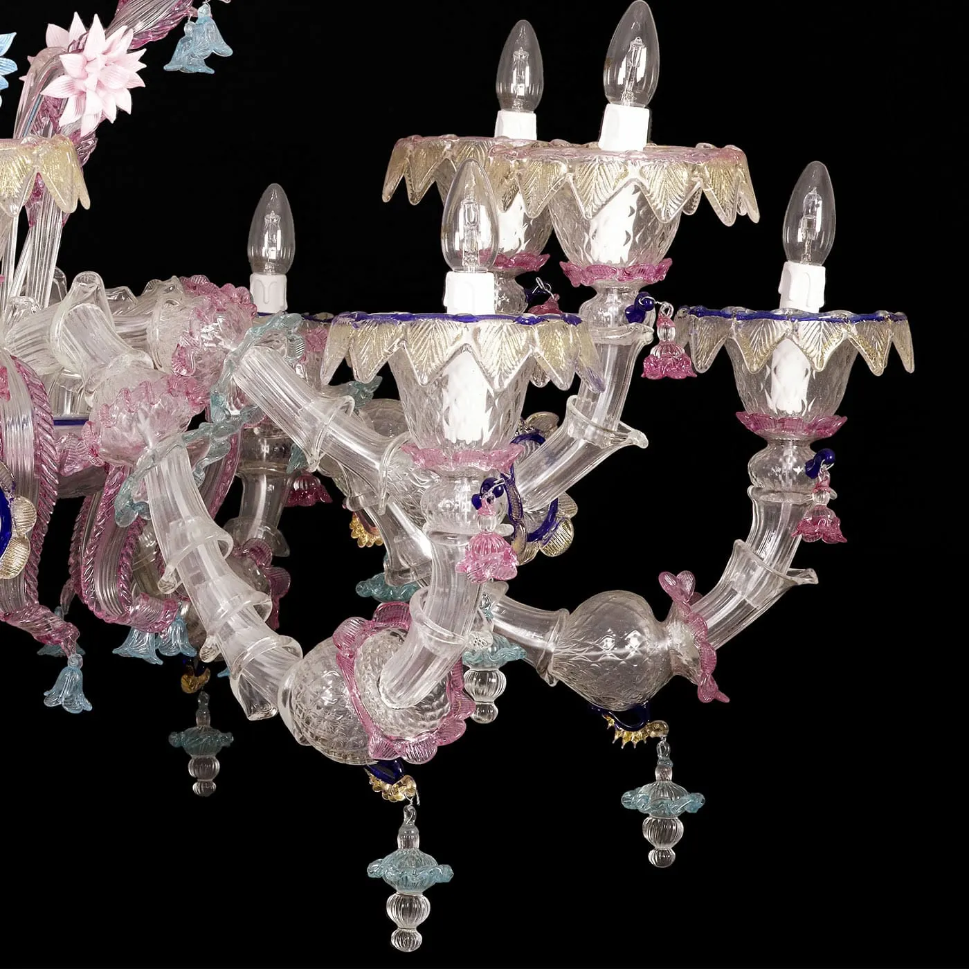 Rezzonico-style Pink Chandelier
