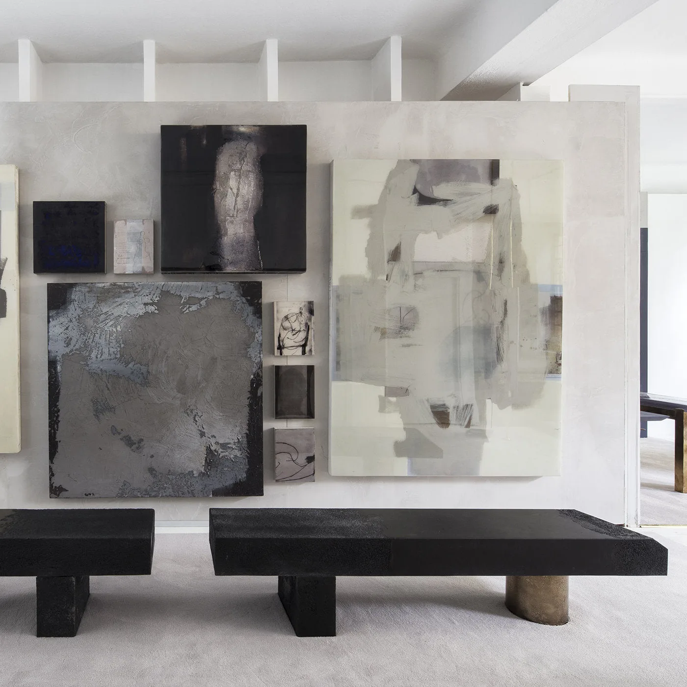 Rive Brass & Concrete Bench