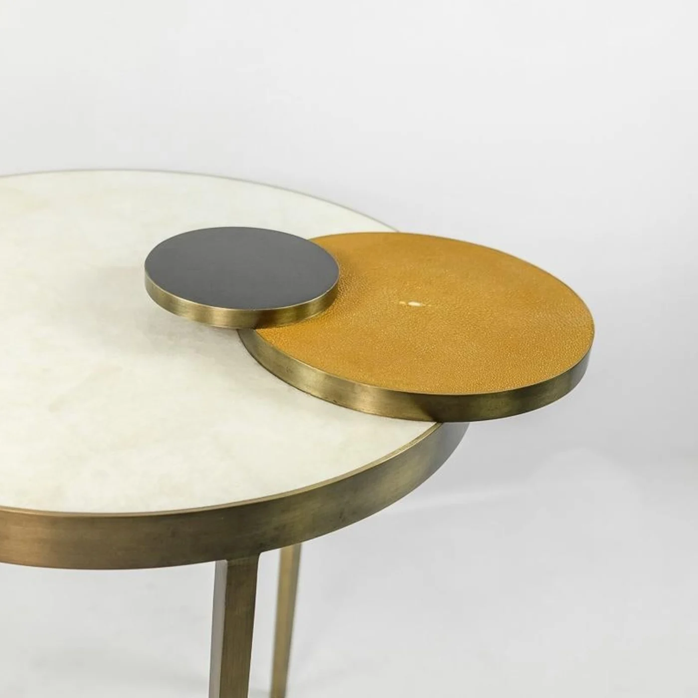 Rock Crystal And Brass Nesting Tables