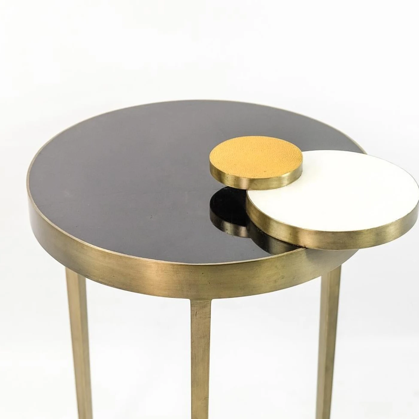Rock Crystal And Brass Nesting Tables