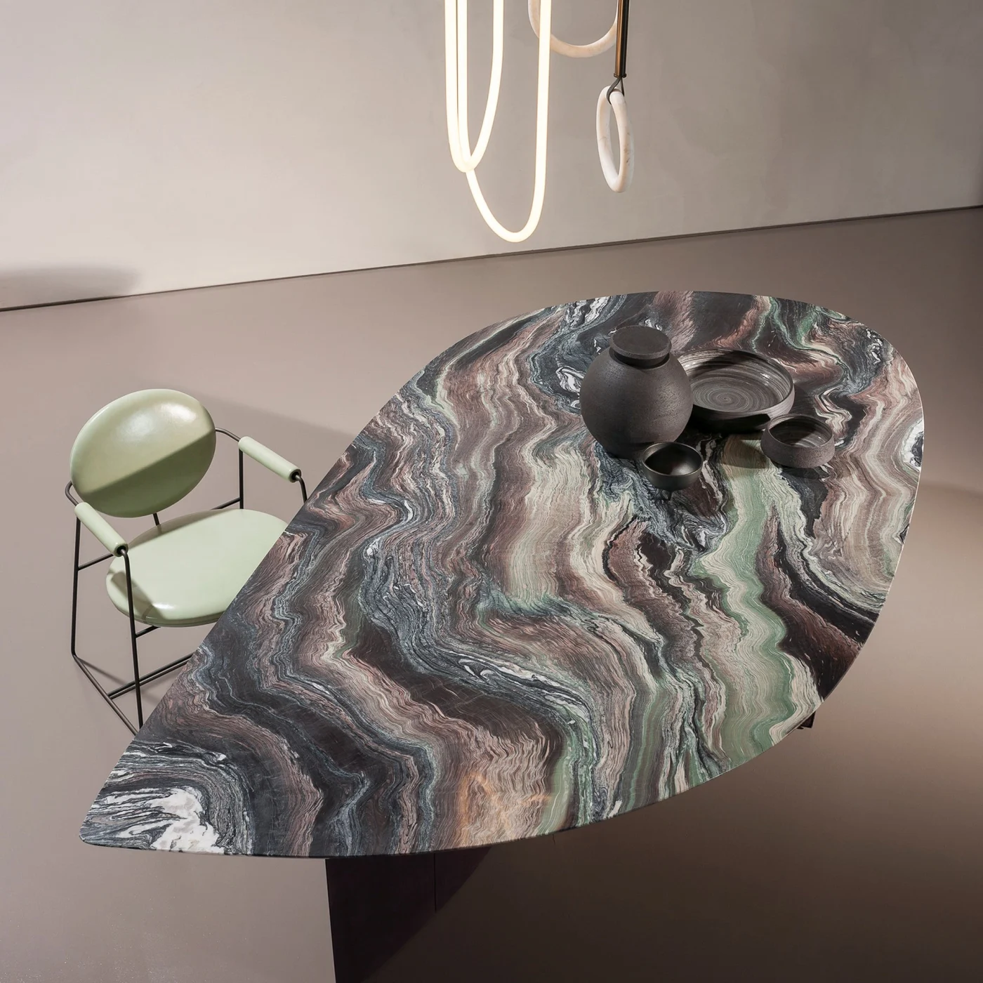 Ronchamp Kashmir Prune Dining Table By Baxter